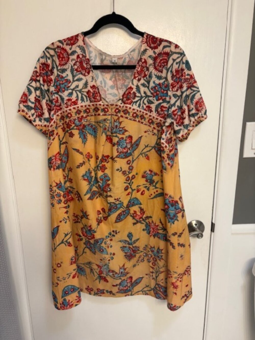 Colorful yellow summer dress